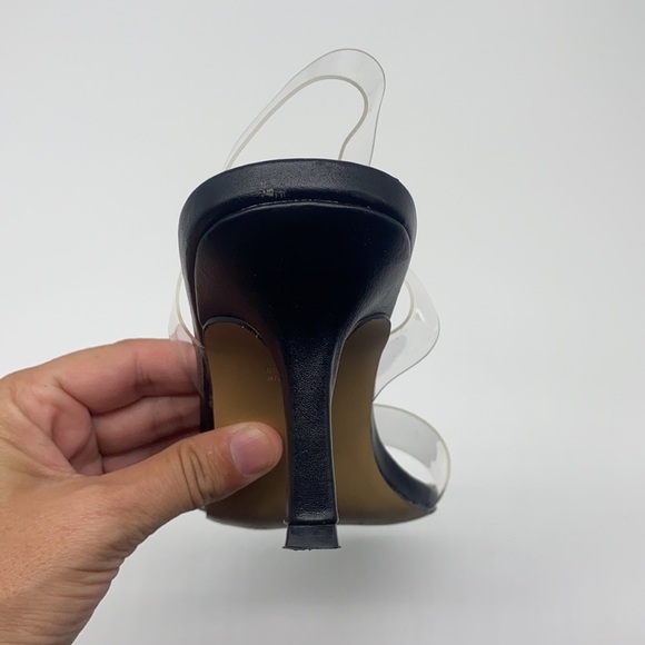 French Connection - Clear Straps Black Heels Size 6 - Picture 13 of 14